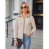 imageBlooming Jelly Womens Long Sleeve Button Down Shirts V Neck Dressy Casual Tops Collared Blouse Fall Clothes 2024Beige