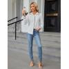 imageBlooming Jelly Womens Long Sleeve Button Down Shirts V Neck Dressy Casual Tops Collared Blouse Fall Clothes 2024White