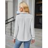 imageBlooming Jelly Womens Long Sleeve Button Down Shirts V Neck Dressy Casual Tops Collared Blouse Fall Clothes 2024White