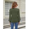 imageBlooming Jelly Womens Long Sleeve Dressy Casual Top V Neck Puff Sleeve Shirt Keyhole Blouse 2025Army Green