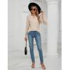 imageBlooming Jelly Womens Long Sleeve Dressy Casual Top V Neck Puff Sleeve Shirt Keyhole Blouse 2025Beige Woven