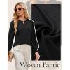 imageBlooming Jelly Womens Long Sleeve Dressy Casual Top V Neck Puff Sleeve Shirt Keyhole Blouse 2025Black Woven