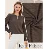 imageBlooming Jelly Womens Long Sleeve Dressy Casual Top V Neck Puff Sleeve Shirt Keyhole Blouse 2025Deep Brown