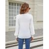 imageBlooming Jelly Womens Long Sleeve Dressy Casual Top V Neck Puff Sleeve Shirt Keyhole Blouse 2025White