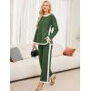 imageBlooming Jelly Womens Lounge Sets 2 Piece Fall Travel Outfits Sweater Knit Matching Sets Airport LoungewearArmy Green
