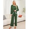imageBlooming Jelly Womens Lounge Sets 2 Piece Fall Travel Outfits Sweater Knit Matching Sets Airport LoungewearArmy Green