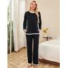 imageBlooming Jelly Womens Lounge Sets 2 Piece Fall Travel Outfits Sweater Knit Matching Sets Airport LoungewearBlack