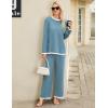 imageBlooming Jelly Womens Lounge Sets 2 Piece Fall Travel Outfits Sweater Knit Matching Sets Airport LoungewearBlue