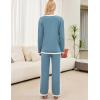 imageBlooming Jelly Womens Lounge Sets 2 Piece Fall Travel Outfits Sweater Knit Matching Sets Airport LoungewearBlue