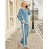 imageBlooming Jelly Womens Lounge Sets 2 Piece Fall Travel Outfits Sweater Knit Matching Sets Airport LoungewearBlue