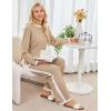 imageBlooming Jelly Womens Lounge Sets 2 Piece Fall Travel Outfits Sweater Knit Matching Sets Airport LoungewearKhaki