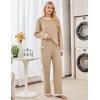 imageBlooming Jelly Womens Lounge Sets 2 Piece Fall Travel Outfits Sweater Knit Matching Sets Airport LoungewearKhaki