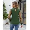 imageBlooming Jelly Womens Mock Neck Tops Keyhole Dressy Casual Blouses Polka Dot Long Sleeve Fall Outfits 2025Green02