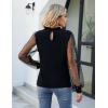 imageBlooming Jelly Womens Mock Neck Tops Keyhole Dressy Casual Blouses Polka Dot Long Sleeve Fall Outfits 2025Pearl Black03