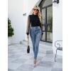 imageBlooming Jelly Womens Mock Neck Tops Keyhole Dressy Casual Blouses Polka Dot Long Sleeve Fall Outfits 2025Pearl Black03