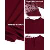 imageBlooming Jelly Womens Mock Neck Tops Keyhole Dressy Casual Blouses Polka Dot Long Sleeve Fall Outfits 2025Wine Red
