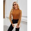 imageBlooming Jelly Womens Mock Neck Tops Keyhole Dressy Casual Blouses Polka Dot Long Sleeve Fall Outfits 2025Yellow