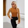 imageBlooming Jelly Womens Mock Neck Tops Keyhole Dressy Casual Blouses Polka Dot Long Sleeve Fall Outfits 2025Yellow