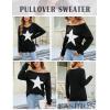 imageBlooming Jelly Womens Off The Shoulder Sweaters Cute Fall Tunic Tops Knitted Pullover SweaterBlack1