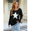 imageBlooming Jelly Womens Off The Shoulder Sweaters Cute Fall Tunic Tops Knitted Pullover SweaterBlack1