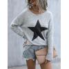 imageBlooming Jelly Womens Off The Shoulder Sweaters Cute Fall Tunic Tops Knitted Pullover SweaterGrey