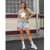 imageBlooming Jelly Womens Off The Shoulder Sweaters Cute Fall Tunic Tops Knitted Pullover SweaterKhaki