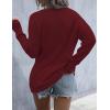 imageBlooming Jelly Womens Off The Shoulder Sweaters Cute Fall Tunic Tops Knitted Pullover SweaterRed