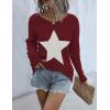 imageBlooming Jelly Womens Off The Shoulder Sweaters Cute Fall Tunic Tops Knitted Pullover SweaterRed