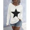 imageBlooming Jelly Womens Off The Shoulder Sweaters Cute Fall Tunic Tops Knitted Pullover SweaterWhite1