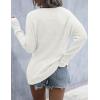 imageBlooming Jelly Womens Off The Shoulder Sweaters Cute Fall Tunic Tops Knitted Pullover SweaterWhite1