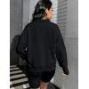 imageBlooming Jelly Womens Oversized Quarter Zip Cute Sweatshirt Lapel Cozy Fleece Trendy Thumb Hole PulloverBlack 05