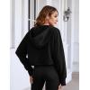 imageBlooming Jelly Womens Oversized Quarter Zip Cute Sweatshirt Lapel Cozy Fleece Trendy Thumb Hole PulloverBlack03