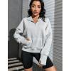 imageBlooming Jelly Womens Oversized Quarter Zip Cute Sweatshirt Lapel Cozy Fleece Trendy Thumb Hole PulloverGrey 05