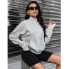 imageBlooming Jelly Womens Oversized Quarter Zip Cute Sweatshirt Lapel Cozy Fleece Trendy Thumb Hole PulloverGrey 05