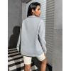 imageBlooming Jelly Womens Oversized Quarter Zip Cute Sweatshirt Lapel Cozy Fleece Trendy Thumb Hole PulloverGrey013