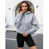 imageBlooming Jelly Womens Oversized Quarter Zip Cute Sweatshirt Lapel Cozy Fleece Trendy Thumb Hole PulloverGrey03