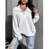 imageBlooming Jelly Womens Oversized Quarter Zip Cute Sweatshirt Lapel Cozy Fleece Trendy Thumb Hole PulloverWhite02