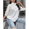 imageBlooming Jelly Womens Oversized Quarter Zip Cute Sweatshirt Lapel Cozy Fleece Trendy Thumb Hole PulloverWhite02