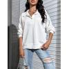 imageBlooming Jelly Womens Oversized Quarter Zip Cute Sweatshirt Lapel Cozy Fleece Trendy Thumb Hole PulloverWhite02