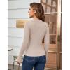 imageBlooming Jelly Womens Pullover Sweater Knit LongSleeve VNeck Collared ButtonUp TopsApricot