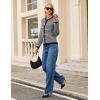 imageBlooming Jelly Womens Striped Cardigan Sweaters Dressy Casual Chunky Knit Coats 2024 Trendy Fall OutfitsBlack