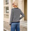 imageBlooming Jelly Womens Striped Cardigan Sweaters Dressy Casual Chunky Knit Coats 2024 Trendy Fall OutfitsBlack