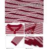 imageBlooming Jelly Womens Striped Cardigan Sweaters Dressy Casual Chunky Knit Coats 2024 Trendy Fall OutfitsRed
