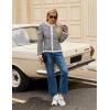 imageBlooming Jelly Womens Striped Cardigan Sweaters Dressy Casual Chunky Knit Coats 2024 Trendy Fall OutfitsWhite