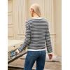 imageBlooming Jelly Womens Striped Cardigan Sweaters Dressy Casual Chunky Knit Coats 2024 Trendy Fall OutfitsWhite