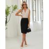 imageBlooming Jelly Womens Summer Button Down Tank Tops Work Dressy Casual Blouses Pleated Sleeveless Trendy Shirts 2025Beige