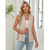 imageBlooming Jelly Womens Summer Button Down Tank Tops Work Dressy Casual Blouses Pleated Sleeveless Trendy Shirts 2025Beige