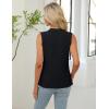 imageBlooming Jelly Womens Summer Button Down Tank Tops Work Dressy Casual Blouses Pleated Sleeveless Trendy Shirts 2025Black