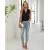 imageBlooming Jelly Womens Summer Button Down Tank Tops Work Dressy Casual Blouses Pleated Sleeveless Trendy Shirts 2025Black