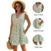 imageBlooming Jelly Womens Swimsuit Coverup Swimwear Bathing Suit Cover Up Floral Lace Boho Beach Dress with PocketsGreen